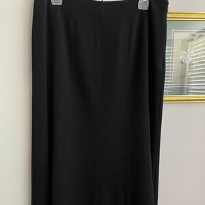 Vintage Parisian Signature Black Gored Maxi Skirt Size 12 | Fully Lined Classic